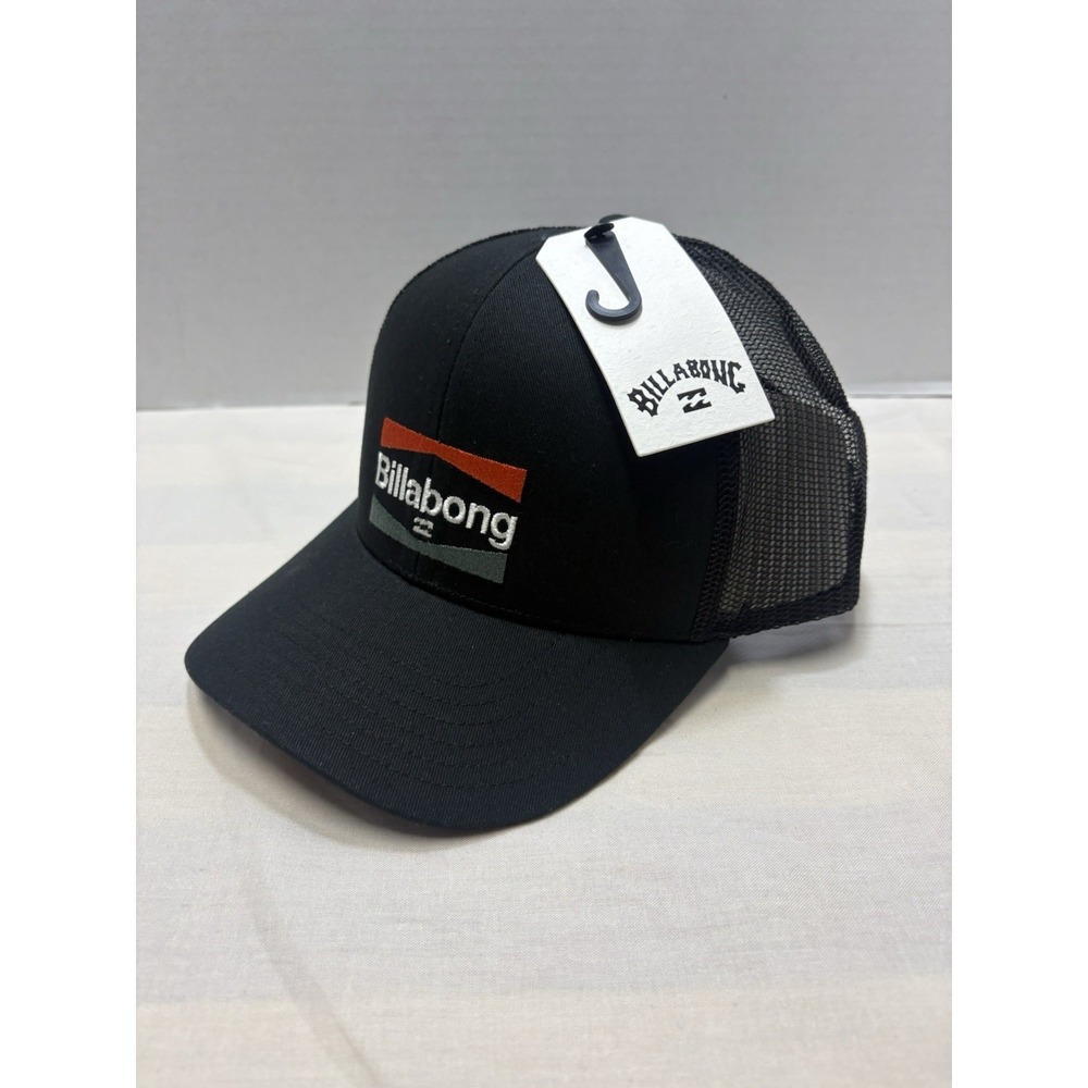 NEW Billabong Walled Trucker Hat Stealth Black Classic Six Panel Mesh Back NWT